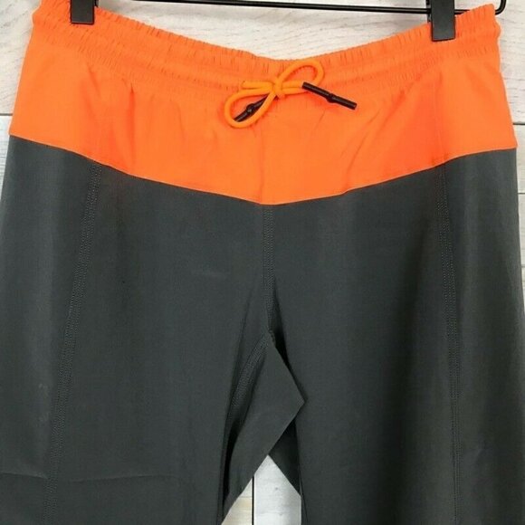 Lululemon Activewear Capri Pants Gray Orange 4 - Picture 3 of 5